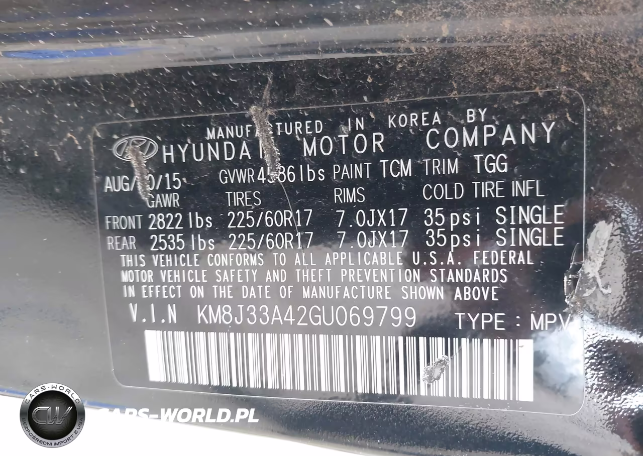 2016 Hyundai Tucson Se VIN:KM8J33A42GU069799 - 9