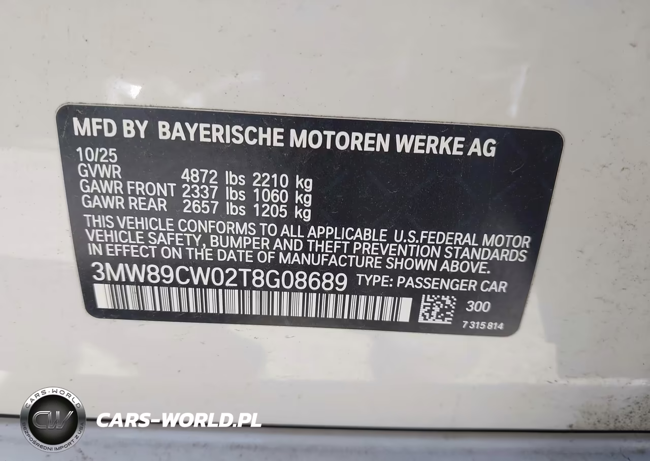 2026 BMW 330I xDrive Na VIN:3MW89CW02T8G08689 - 9