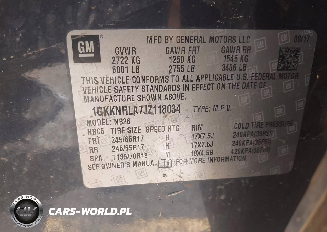2018 GMC Acadia Sle-1 VIN:1GKKNRLA7JZ118034 - 9