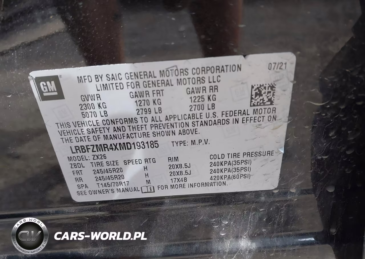 2021 Buick Envision Awd Preferred VIN:LRBFZMR4XMD193185 - 9