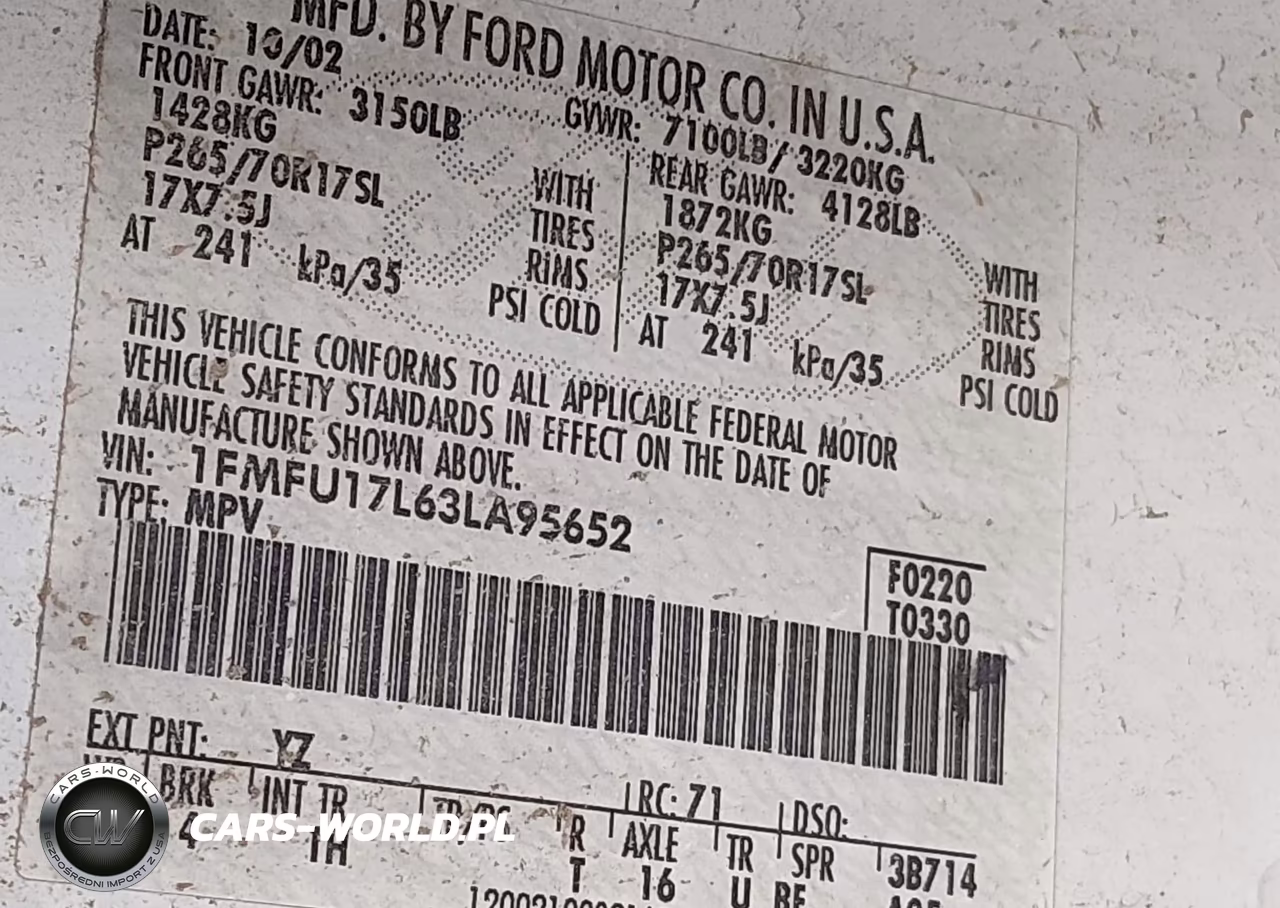 2003 Ford Expedition Eddie Bauer VIN:1FMFU17L63LA95652 - 9