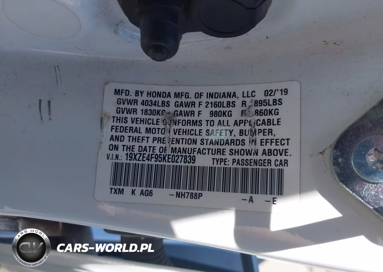 2019 Honda Insight Touring VIN:19XZE4F95KE027839 - 9