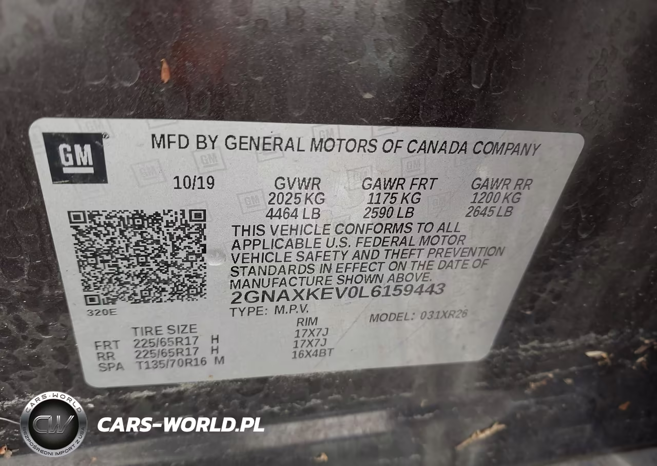 2020 Chevrolet Equinox Fwd Lt 1.5L Turbo VIN:2GNAXKEV0L6159443 - 9