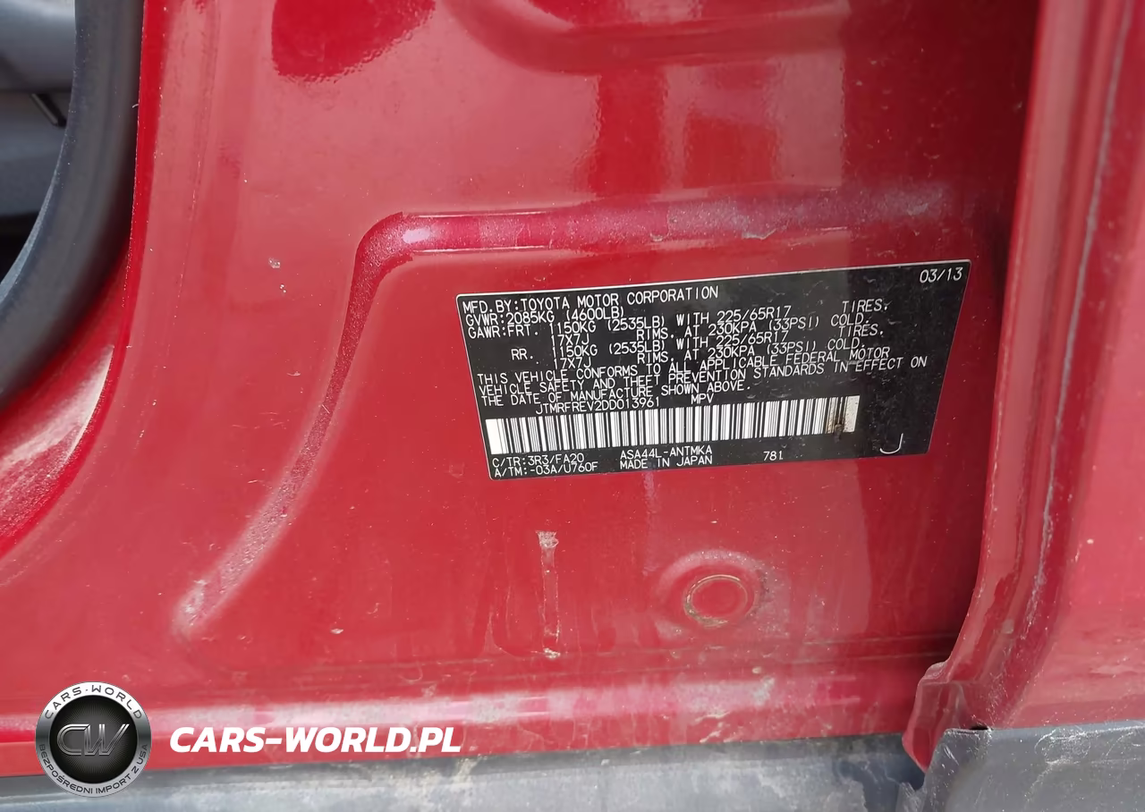 2013 Toyota Rav4 Xle VIN:JTMRFREV2DD013961 - 7