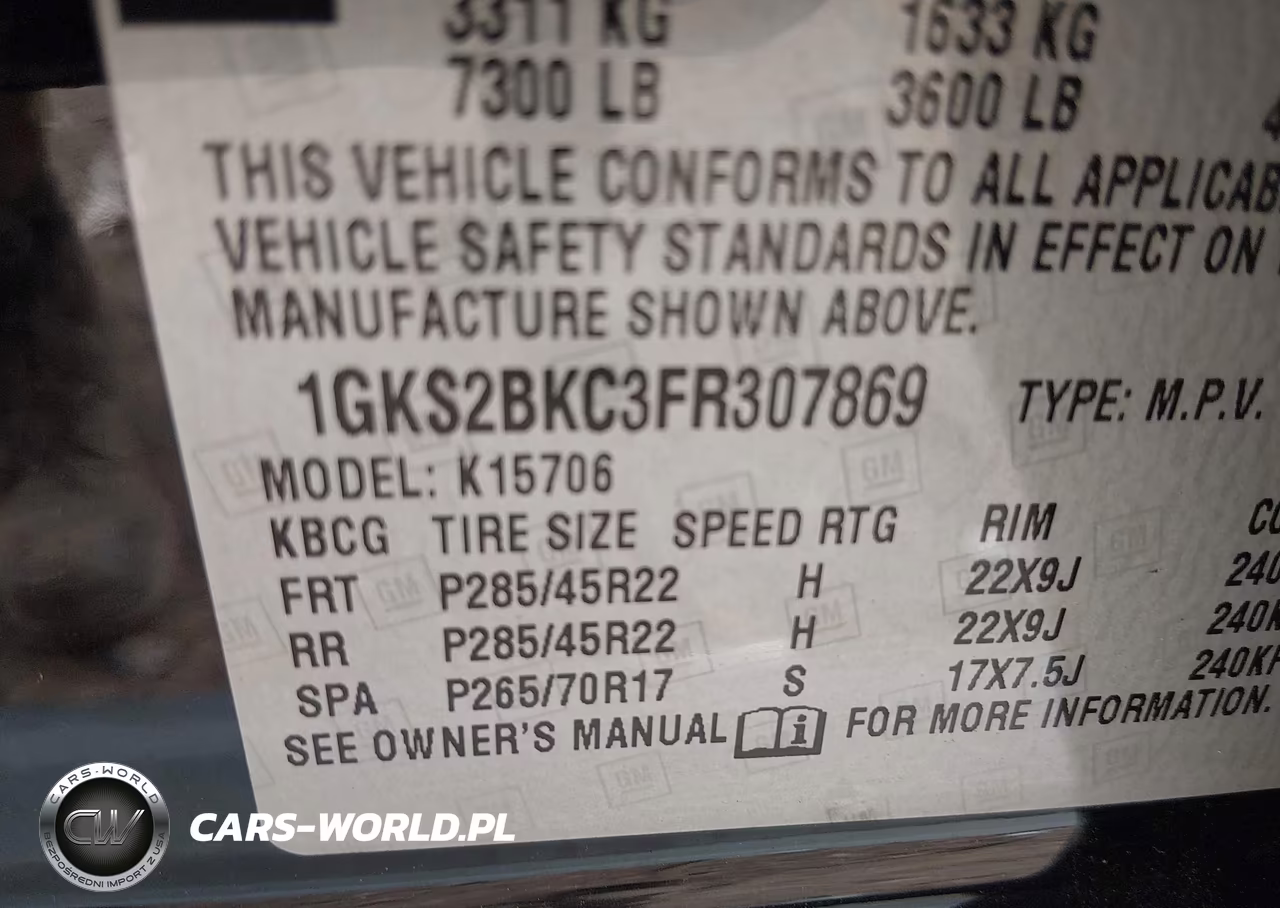2015 GMC Yukon Slt VIN:1GKS2BKC3FR307869 - 9