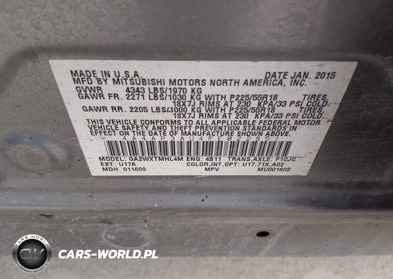 2015 Mitsubishi Outlander Sport Es VIN:4A4AP3AU4FE022851 - 9