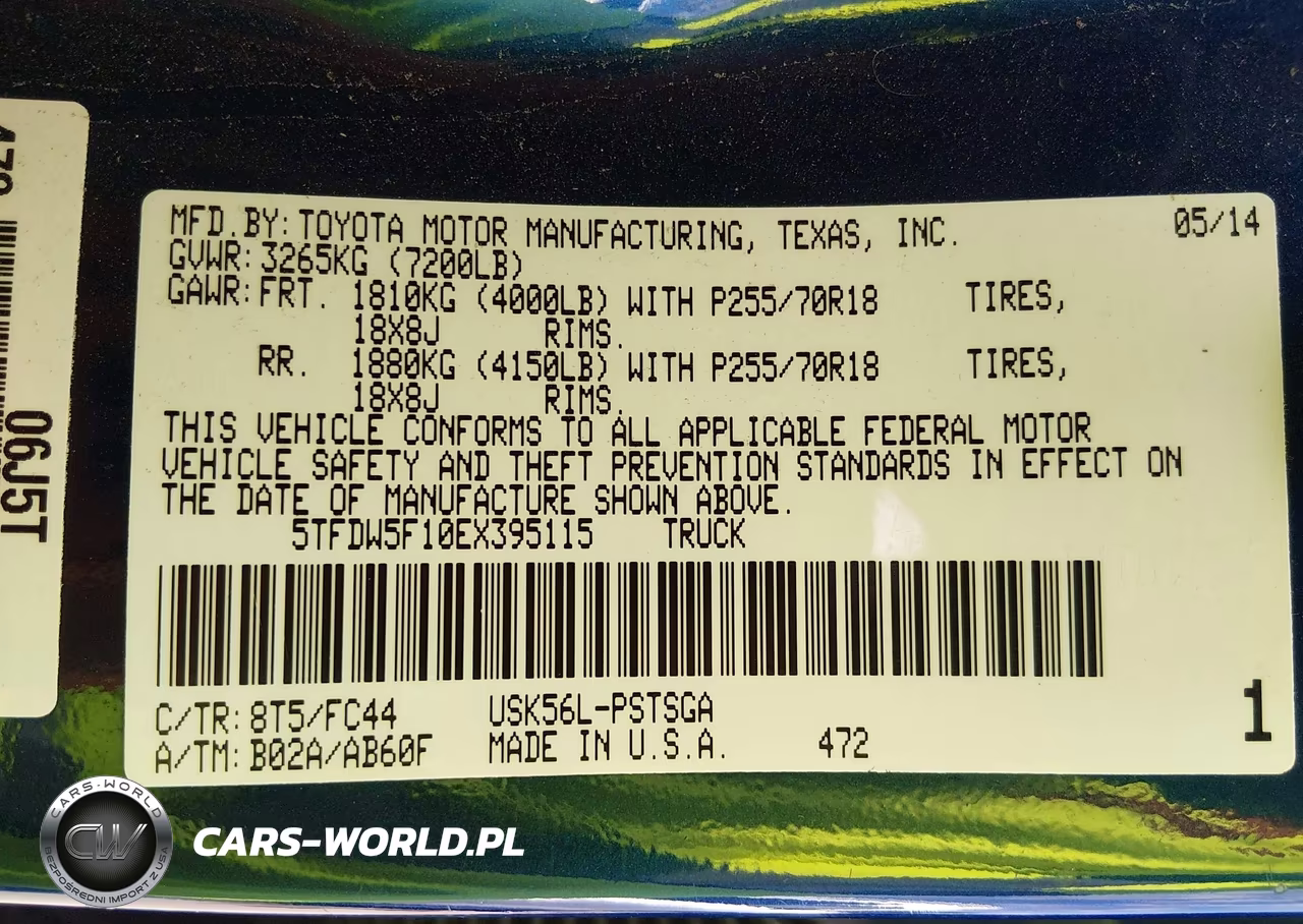 2014 Toyota Tundra Sr5 5.7L V8 VIN:5TFDW5F10EX395115 - 9