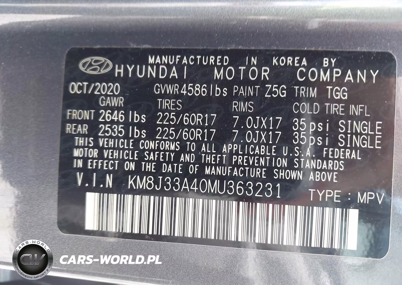2021 Hyundai Tucson Value VIN:KM8J33A40MU363231 - 9
