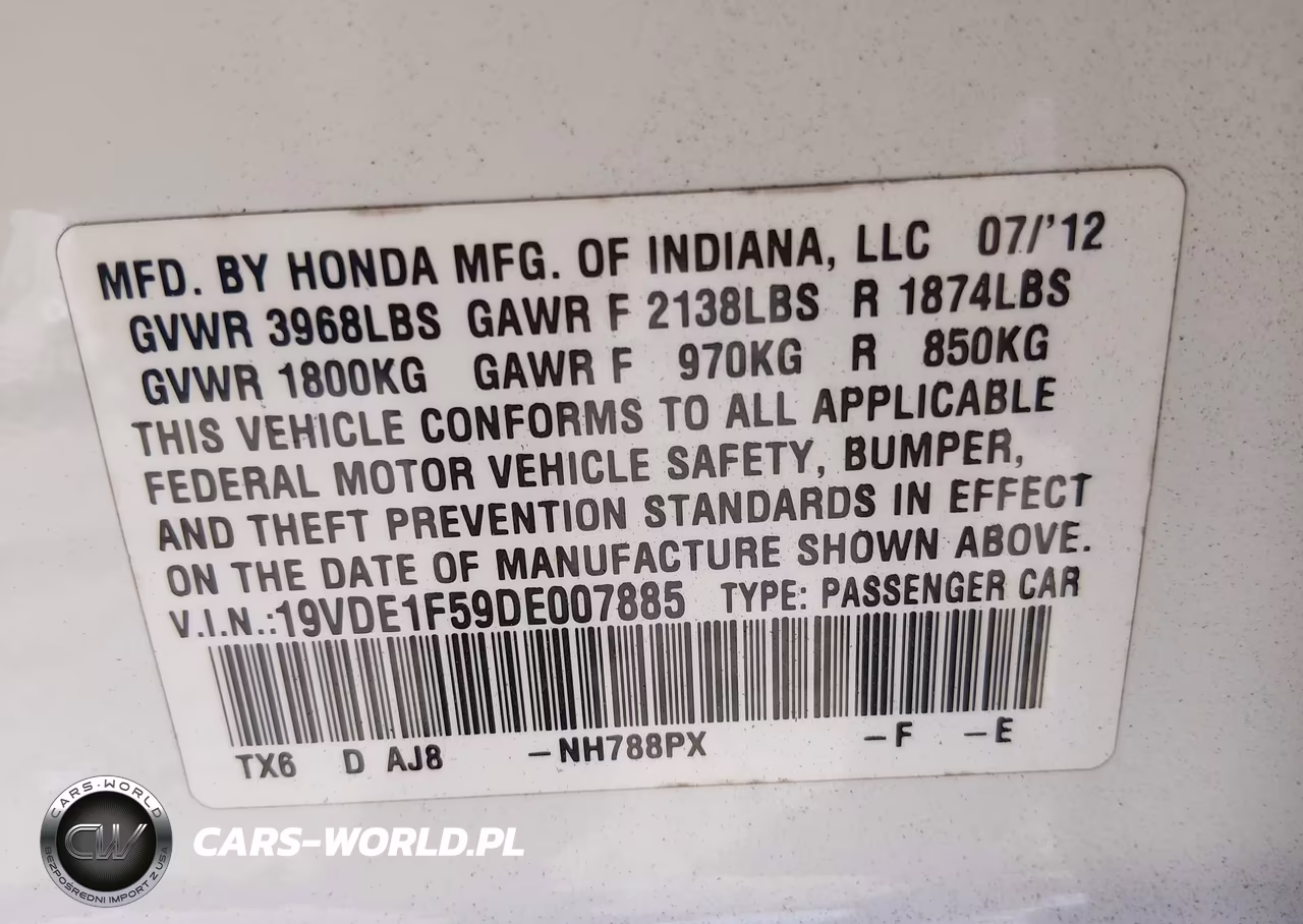 2013 Acura Ilx 2.0L VIN:19VDE1F59DE007885 - 9