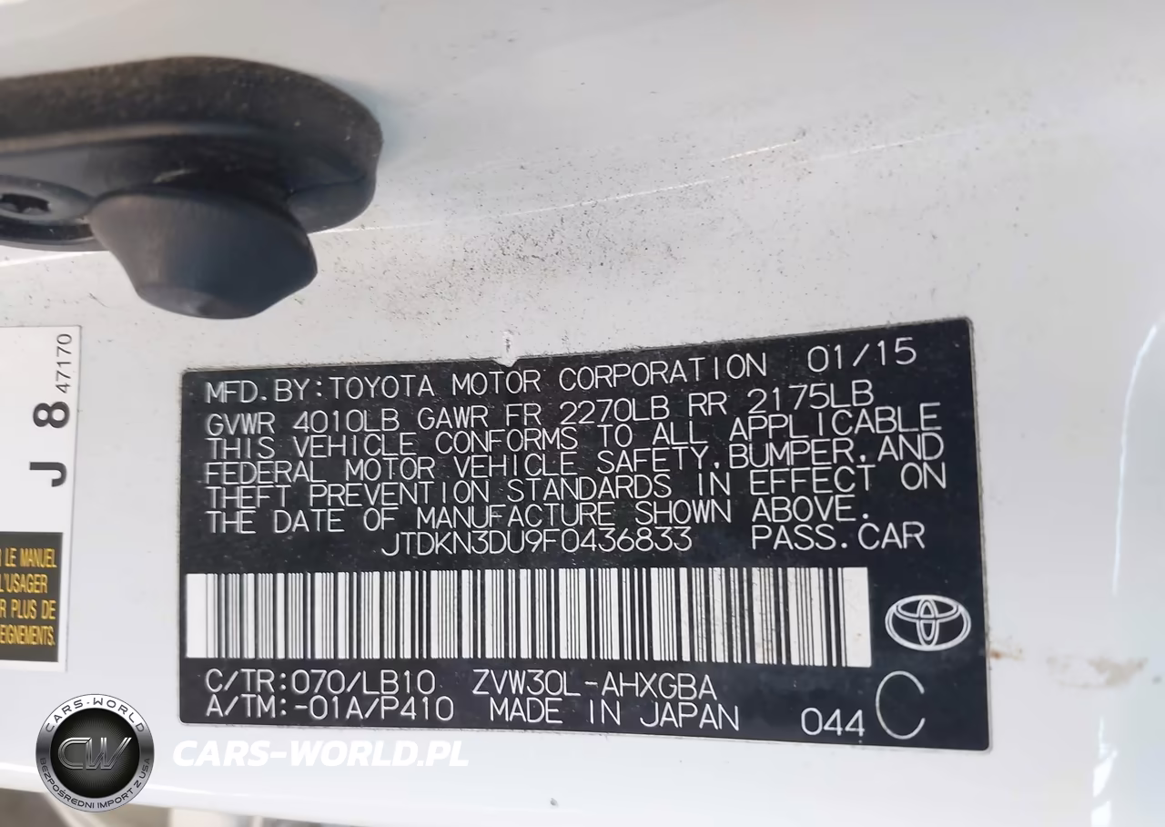 2015 Toyota Prius Four VIN:JTDKN3DU9F0436833 - 9