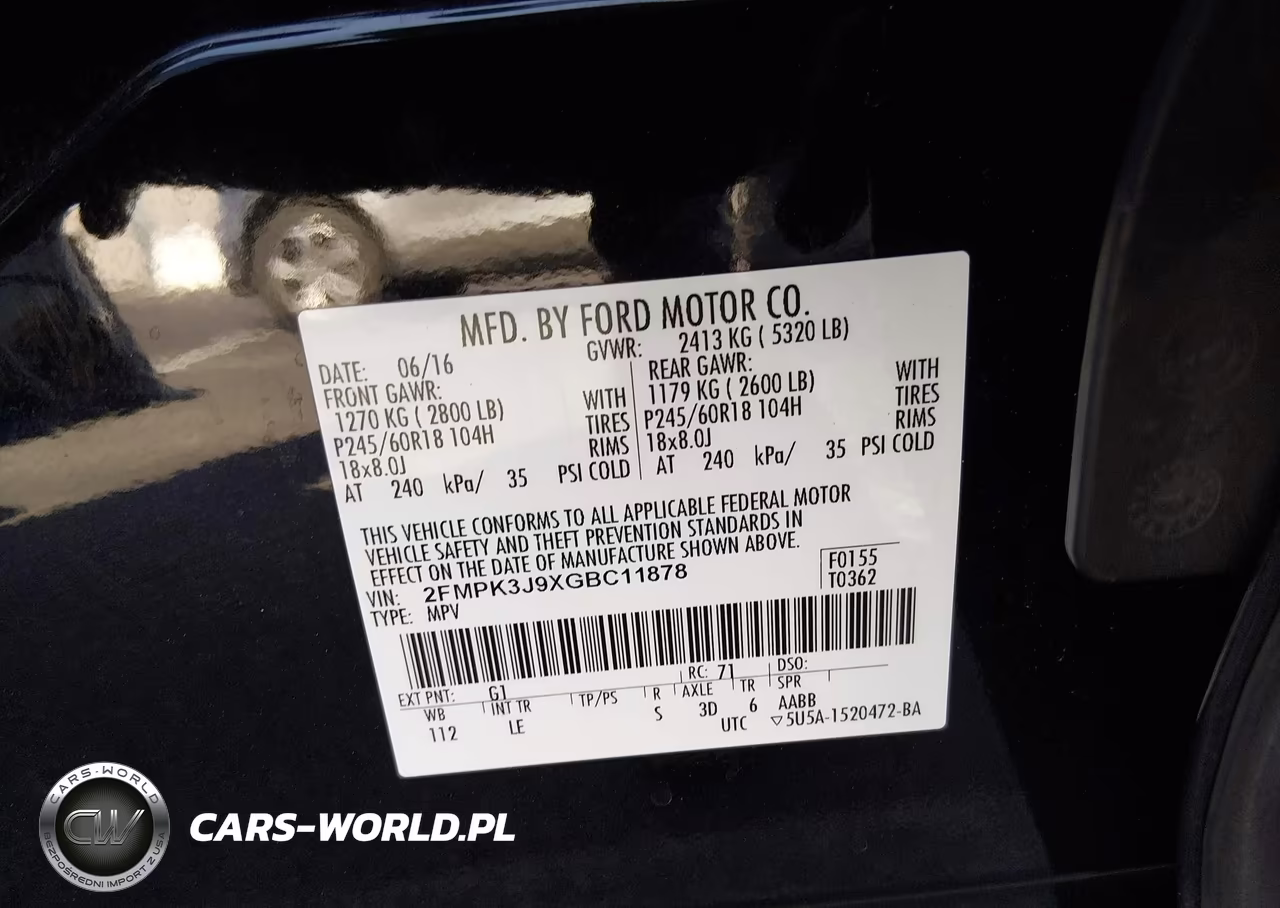 2016 Ford Edge Sel VIN:2FMPK3J9XGBC11878 - 9