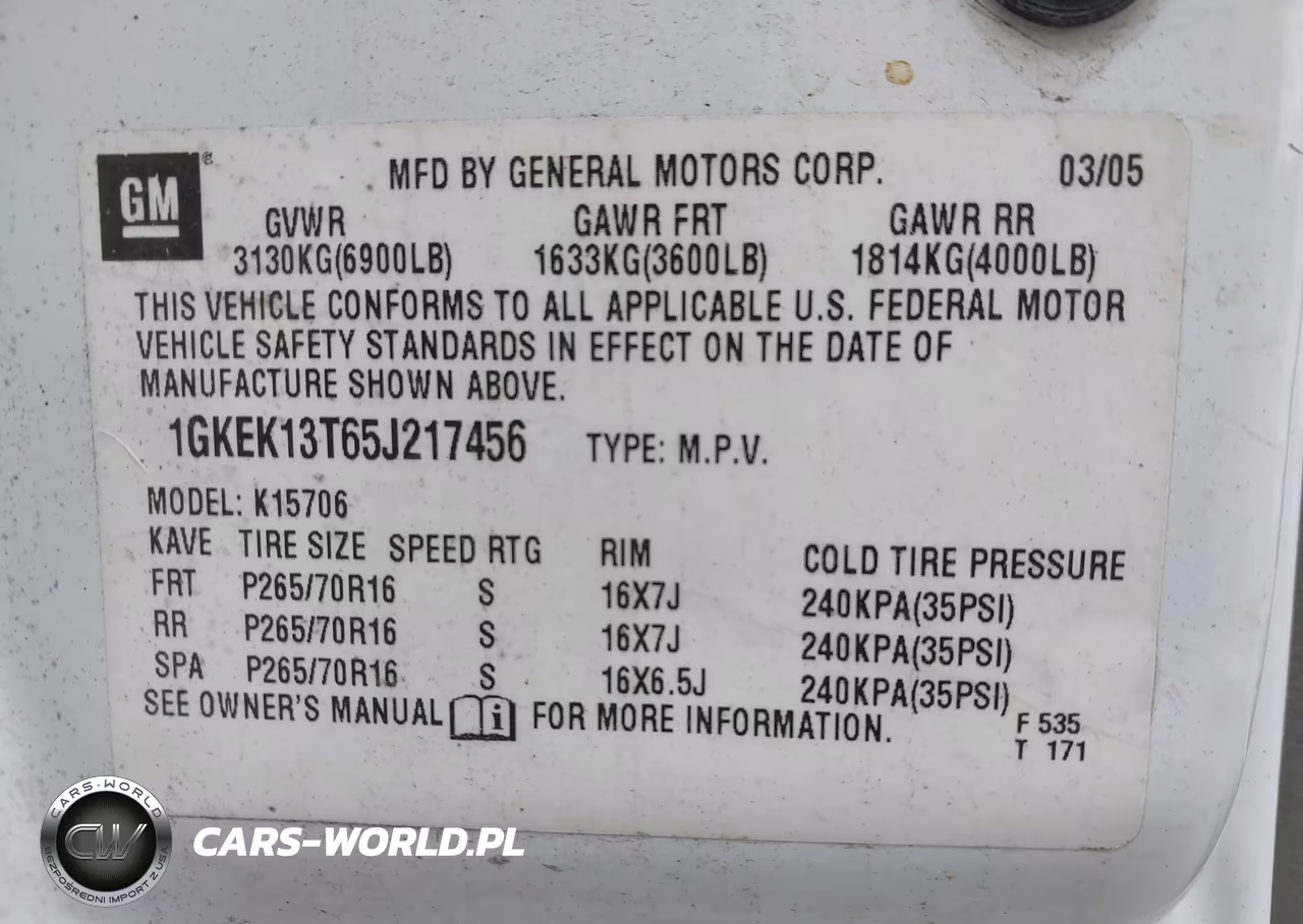 2005 GMC Yukon Sle VIN:1GKEK13T65J217456 - 9