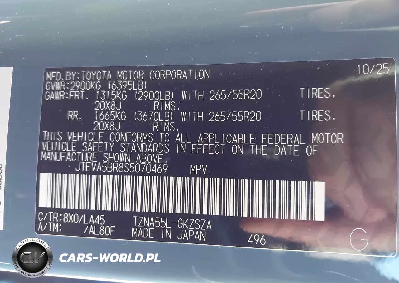 2025 Toyota 4Runner Limited VIN:JTEVA5BR8S5070469 - 9