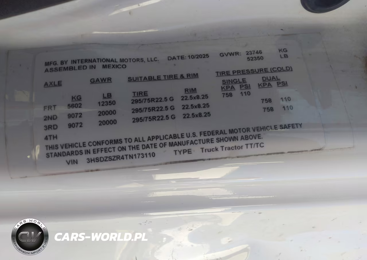 2026 International Lt VIN:3HSDZSZR4TN173110 - 9