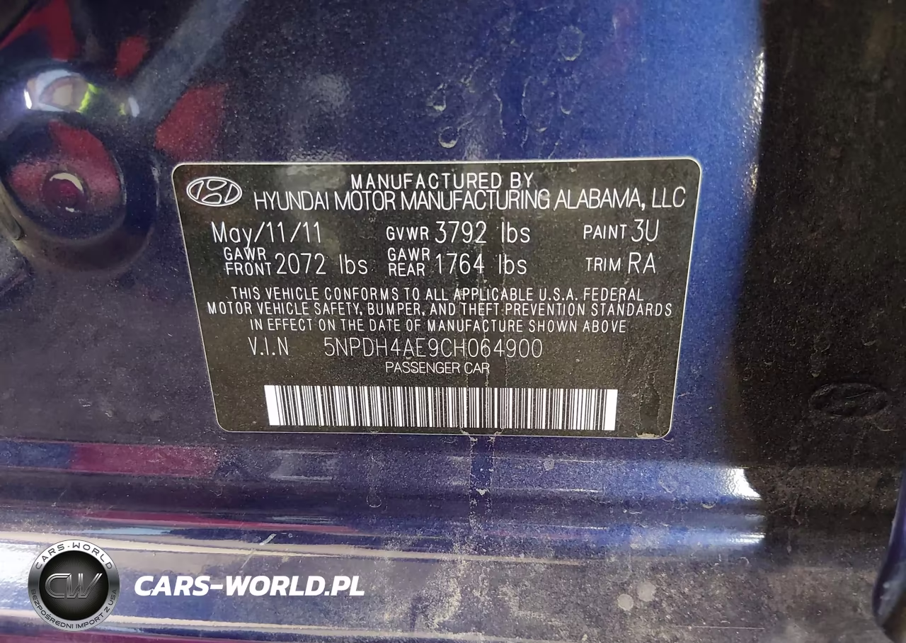 2012 Hyundai Elantra Gls VIN:5NPDH4AE9CH064900 - 9