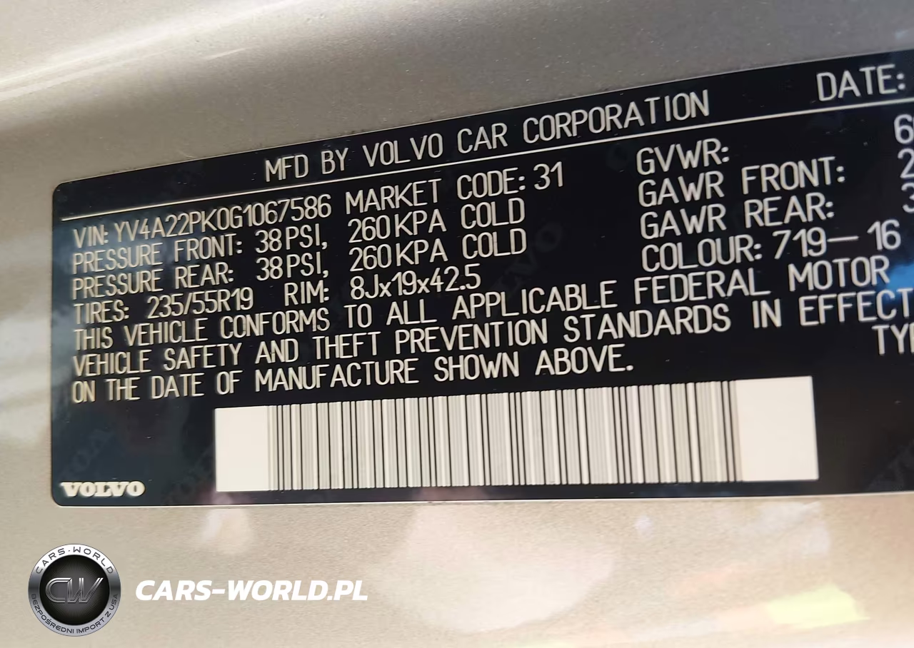 2016 Volvo Xc90 T6 Momentum VIN:YV4A22PK0G1067586 - 9