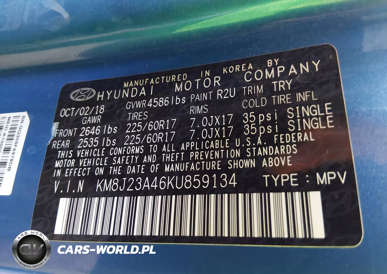 2019 Hyundai Tucson Se VIN:KM8J23A46KU859134 - 9