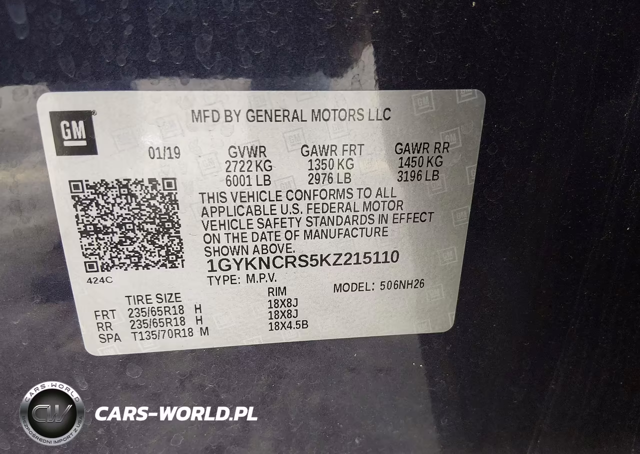 2019 Cadillac Xt5 Luxury VIN:1GYKNCRS5KZ215110 - 9
