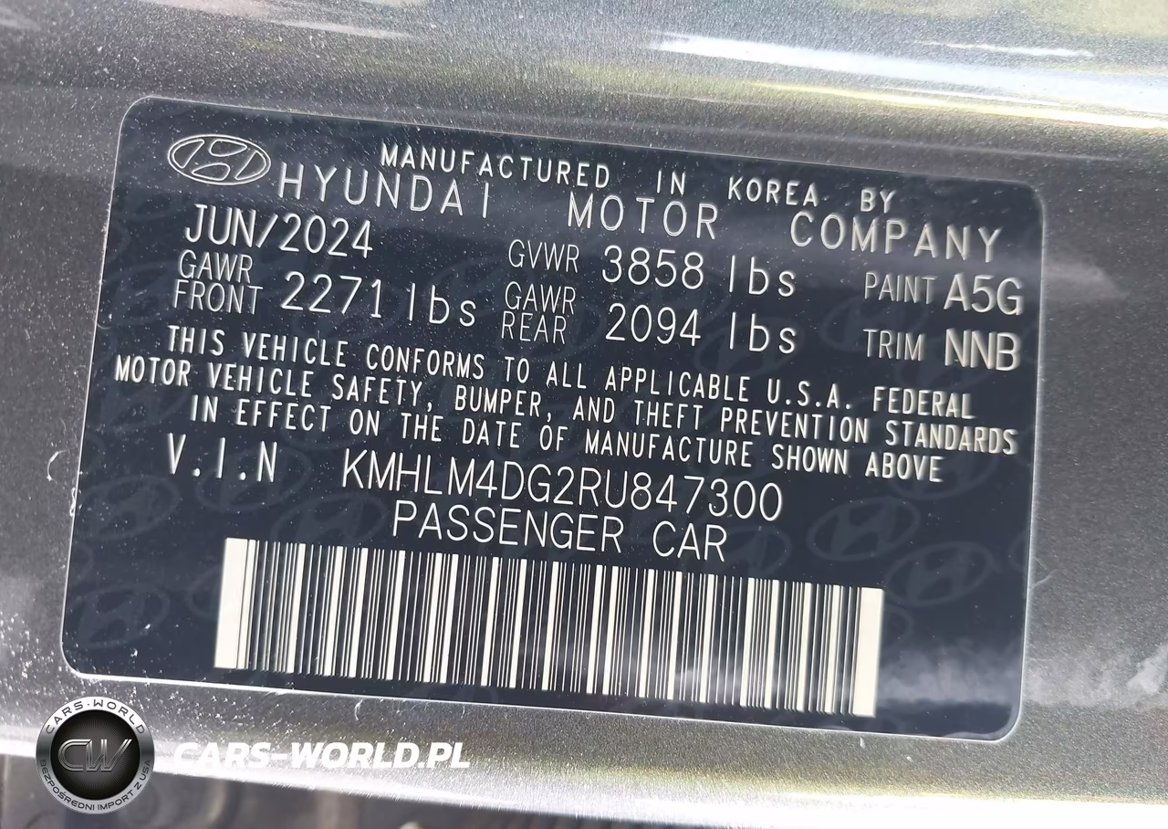 2024 Hyundai Elantra Sel VIN:KMHLM4DG2RU847300 - 9