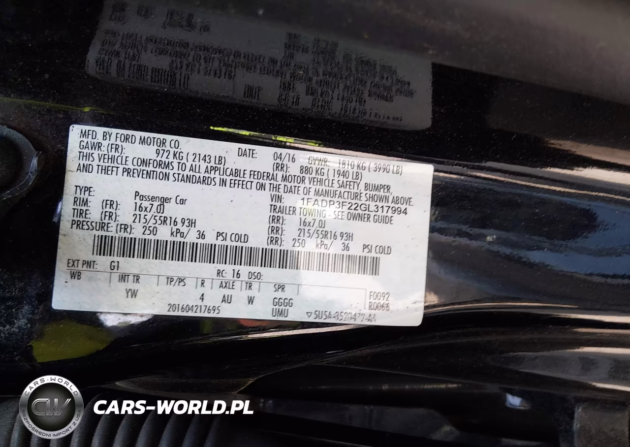 2016 Ford Focus Se VIN:1FADP3F22GL317994 - 9