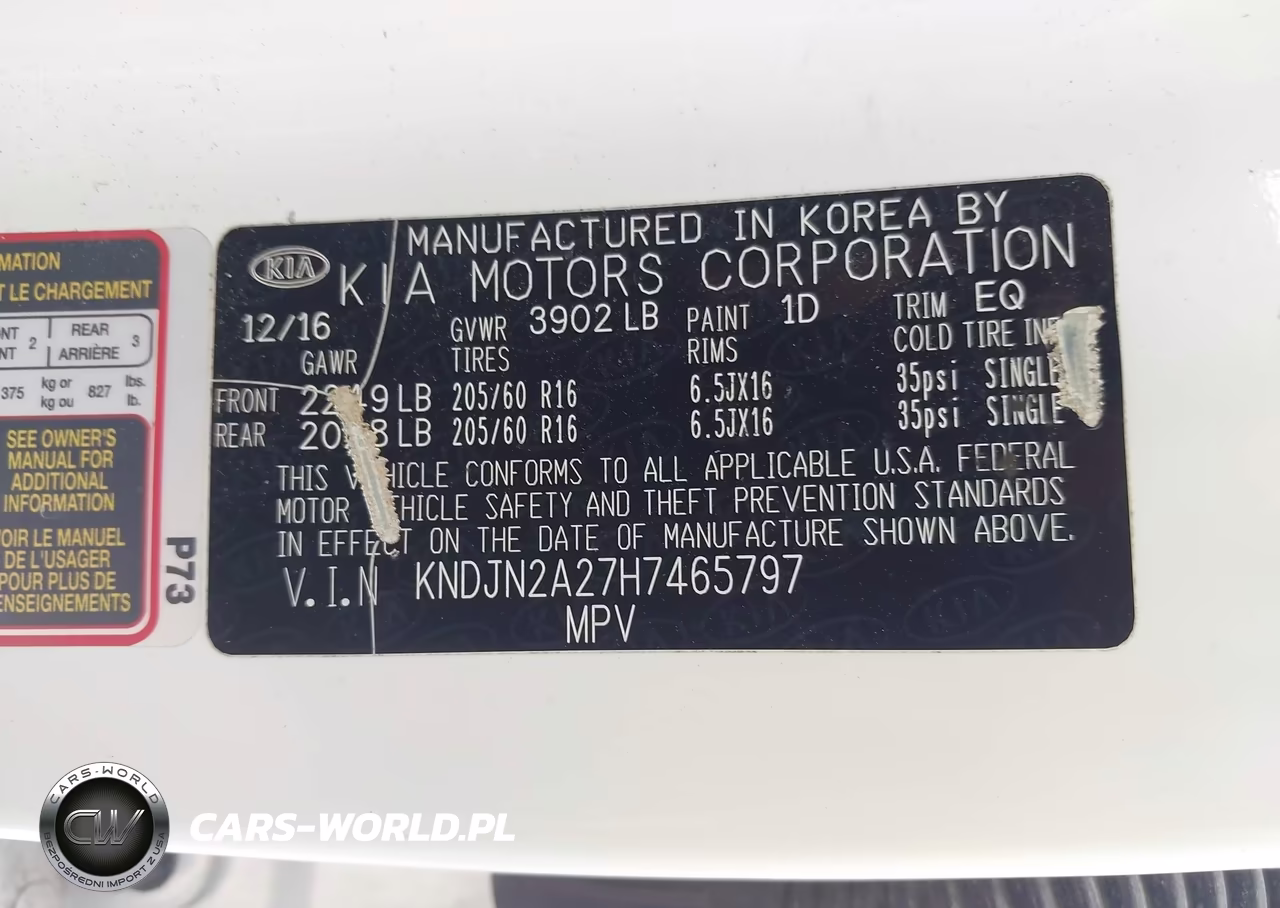 2017 KIA SOUL VIN:KNDJN2A27H7465797 - 9