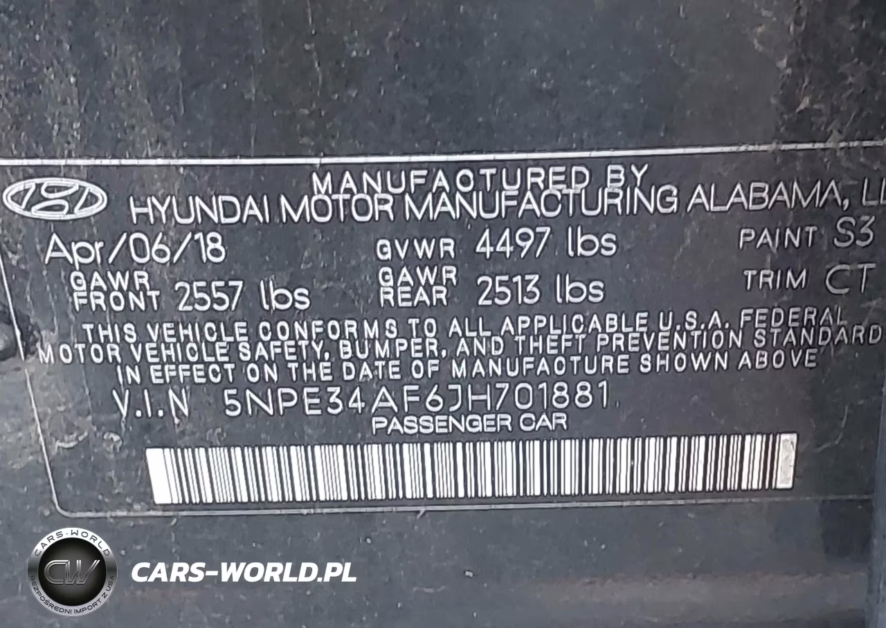 2018 Hyundai Sonata Sport+ VIN:5NPE34AF6JH701881 - 9