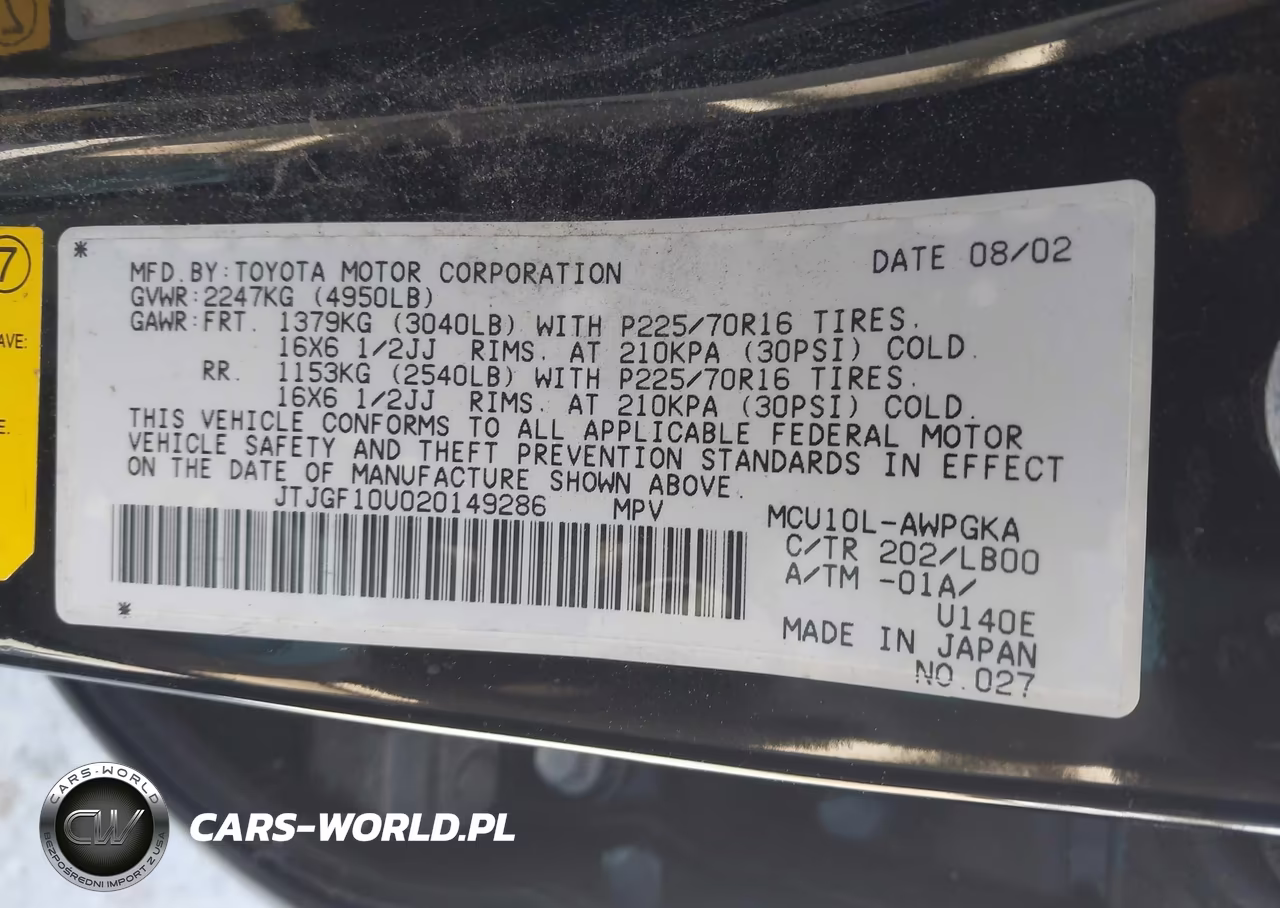 2002 Lexus Rx 300 VIN:JTJGF10U020149286 - 9