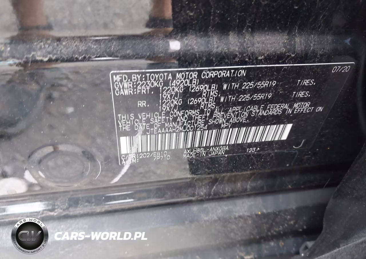 2021 Toyota Venza Xle VIN:JTEAAAAH2MJ001254 - 9
