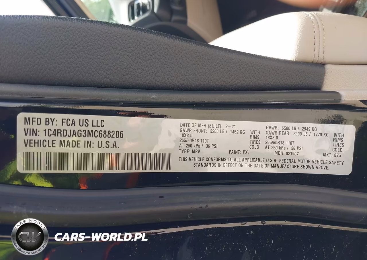 2021 Dodge Durango Sxt Plus Awd VIN:1C4RDJAG3MC688206 - 9