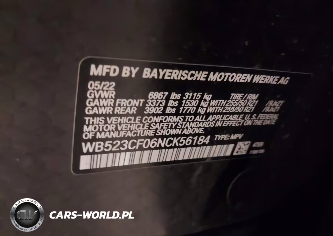 2022 BMW Ix xDrive50 VIN:WB523CF06NCK56184 - 9