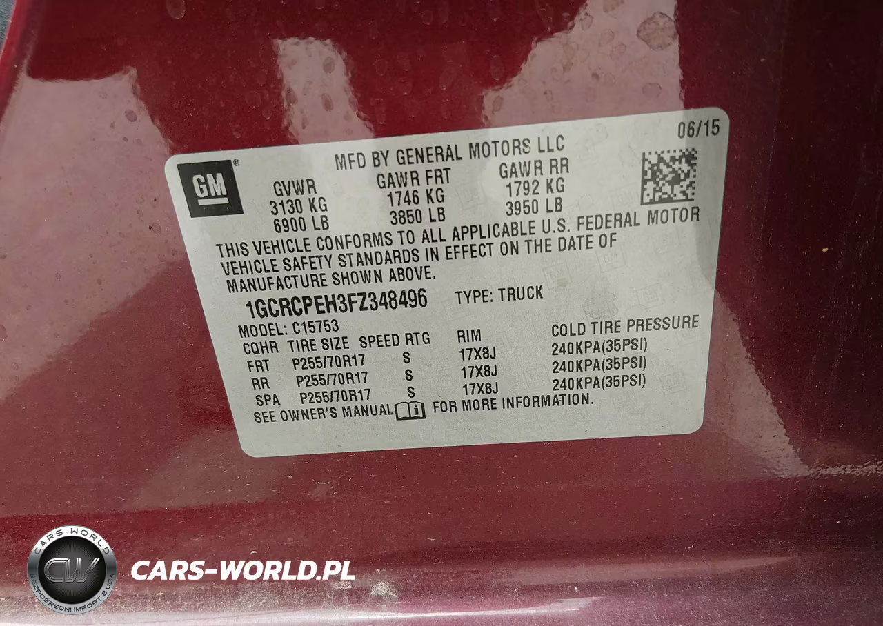 2015 Chevrolet Silverado 1500 Wt VIN:1GCRCPEH3FZ348496 - 9