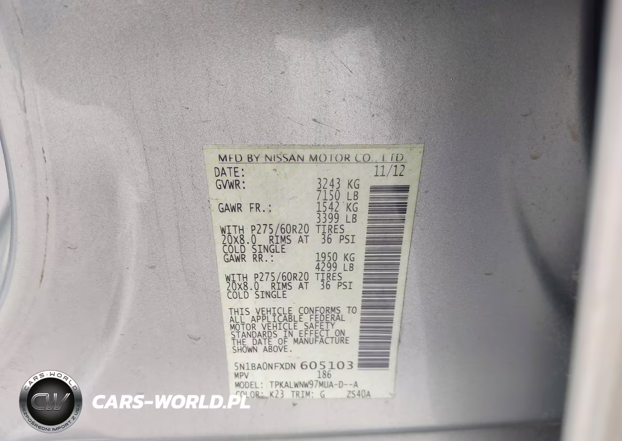 2013 Nissan Armada Platinum VIN:5N1BA0NFXDN605103 - 9