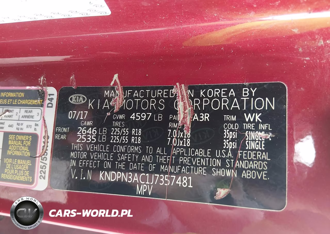 2018 Kia Sportage Ex VIN:KNDPN3AC1J7357481 - 9