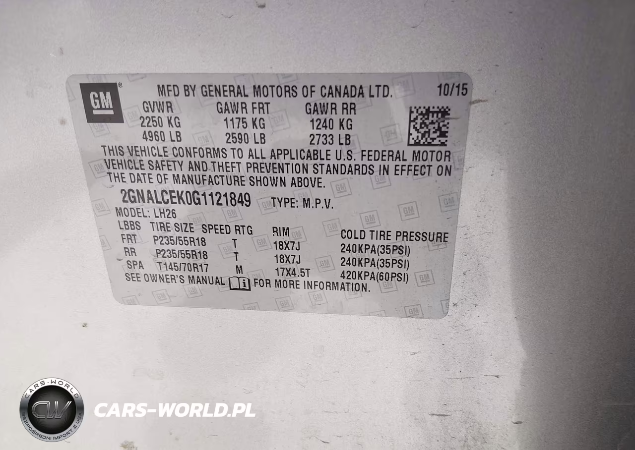 2016 Chevrolet Equinox Lt VIN:2GNALCEK0G1121849 - 9