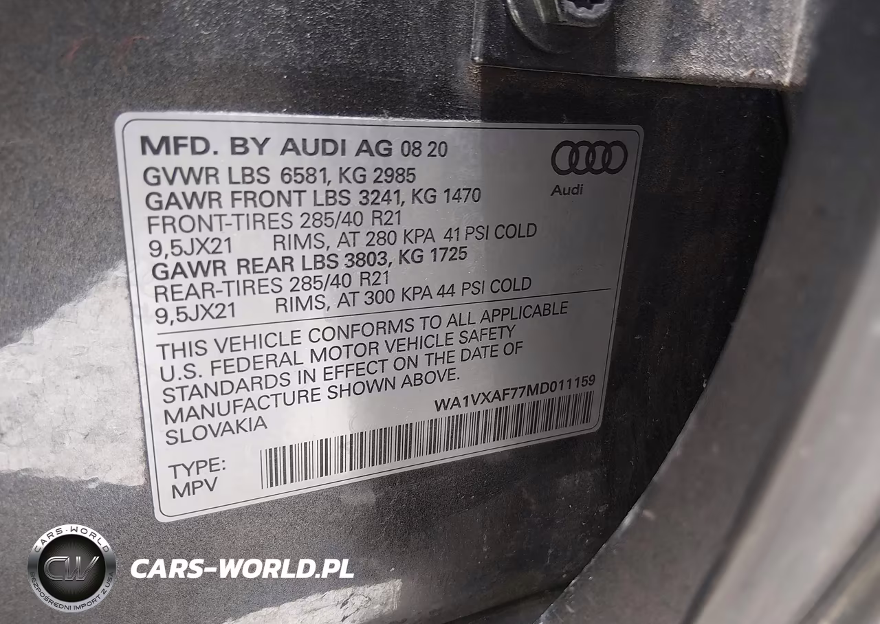 2021 Audi Q7 Prestige 55 Tfsi Quattro Tiptronic VIN:WA1VXAF77MD011159 - 9