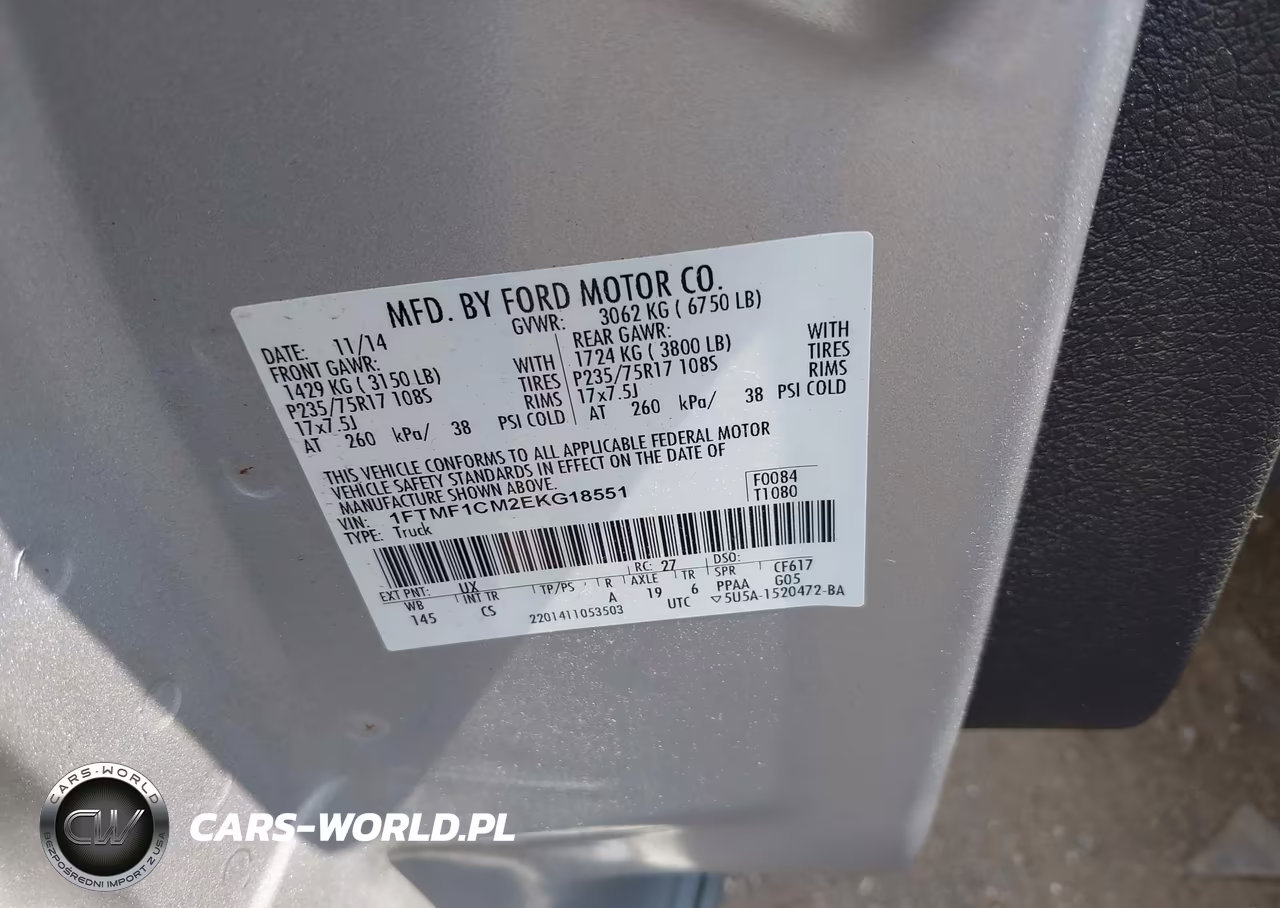 2014 Ford F-150 Xl VIN:1FTMF1CM2EKG18551 - 9