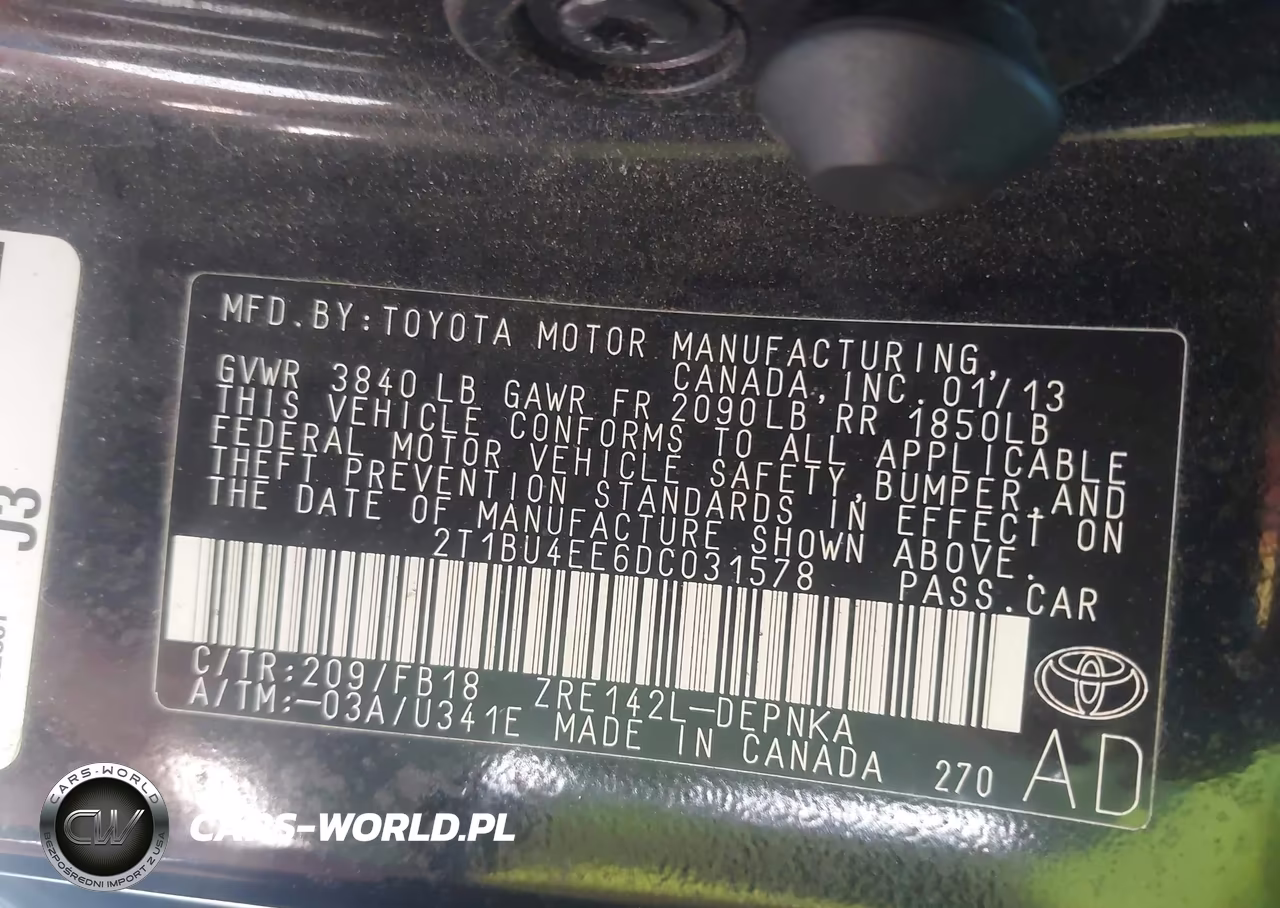 2013 Toyota Corolla Le VIN:2T1BU4EE6DC031578 - 9