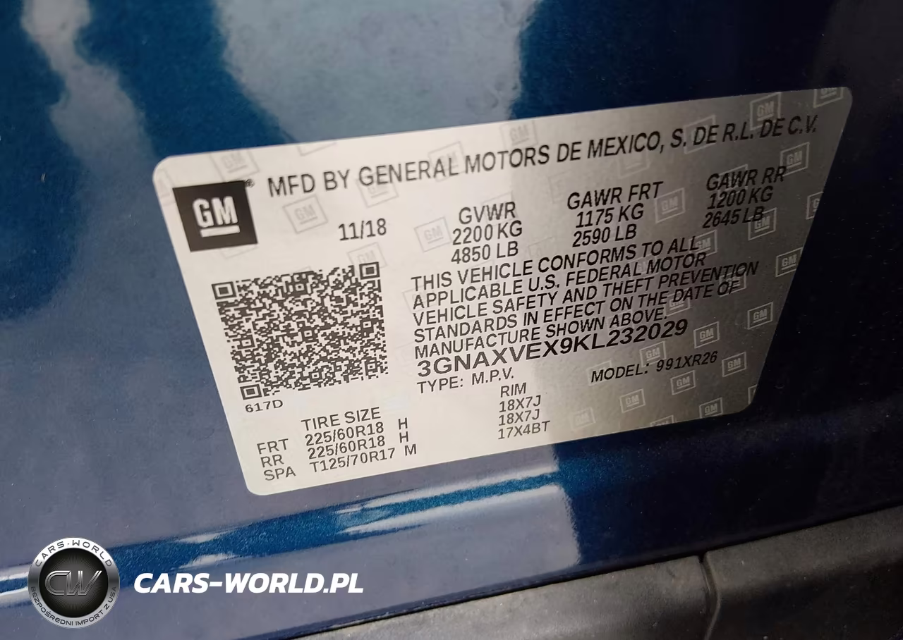 2019 Chevrolet Equinox Lt VIN:3GNAXVEX9KL232029 - 9