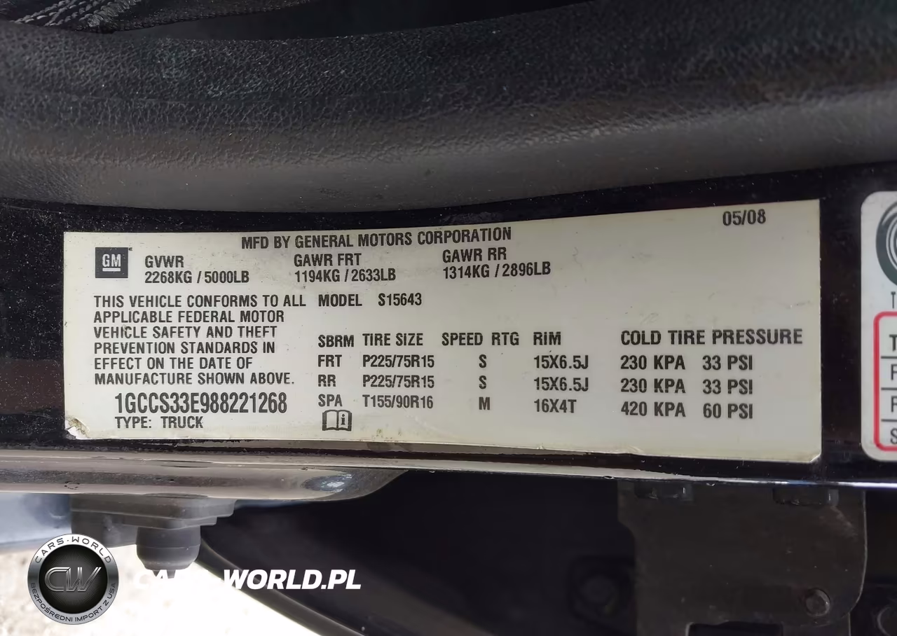 2008 Chevrolet Colorado Lt VIN:1GCCS33E988221268 - 9