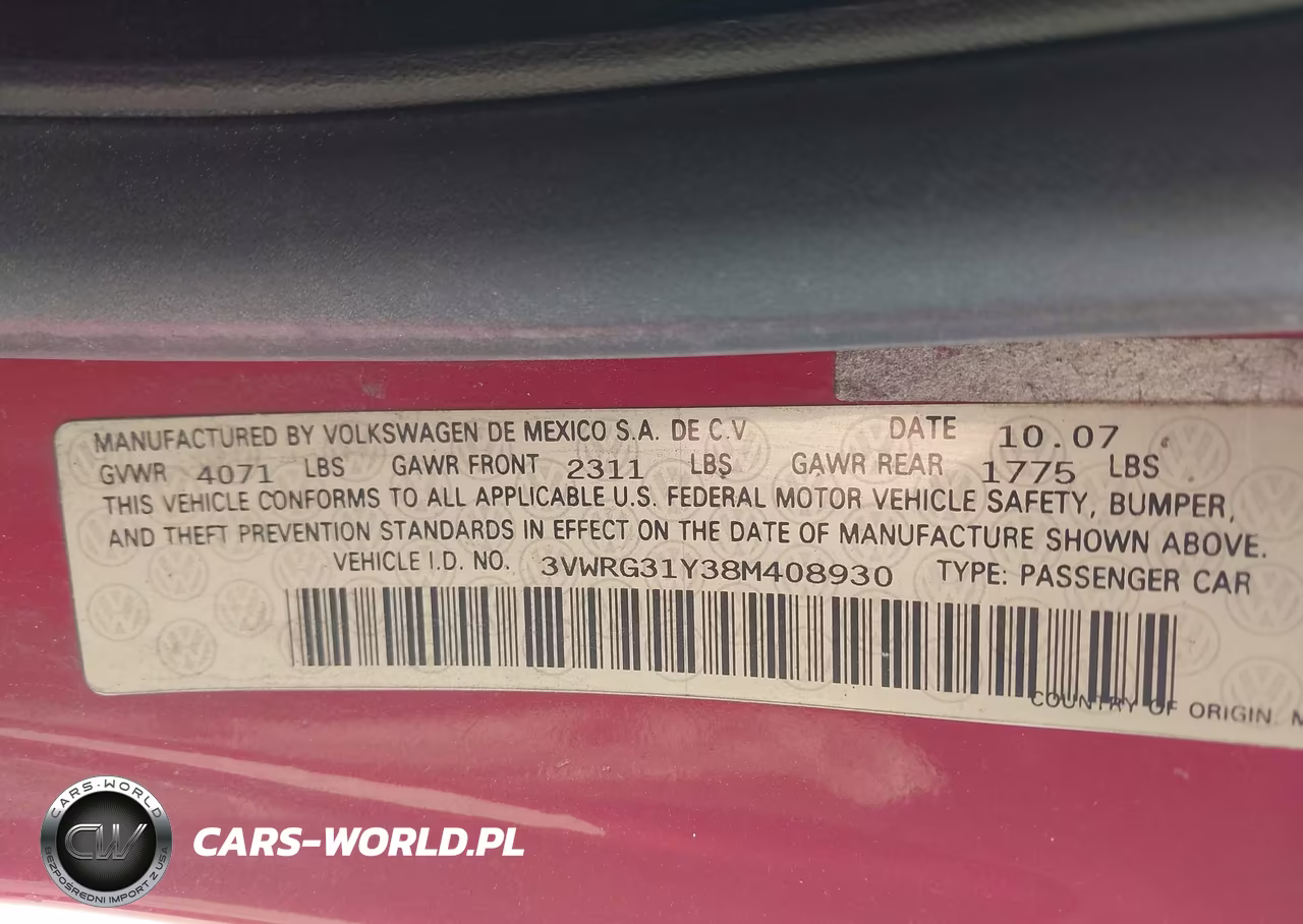 2008 Volkswagen New Beetle Se VIN:3VWRG31Y38M408930 - 9