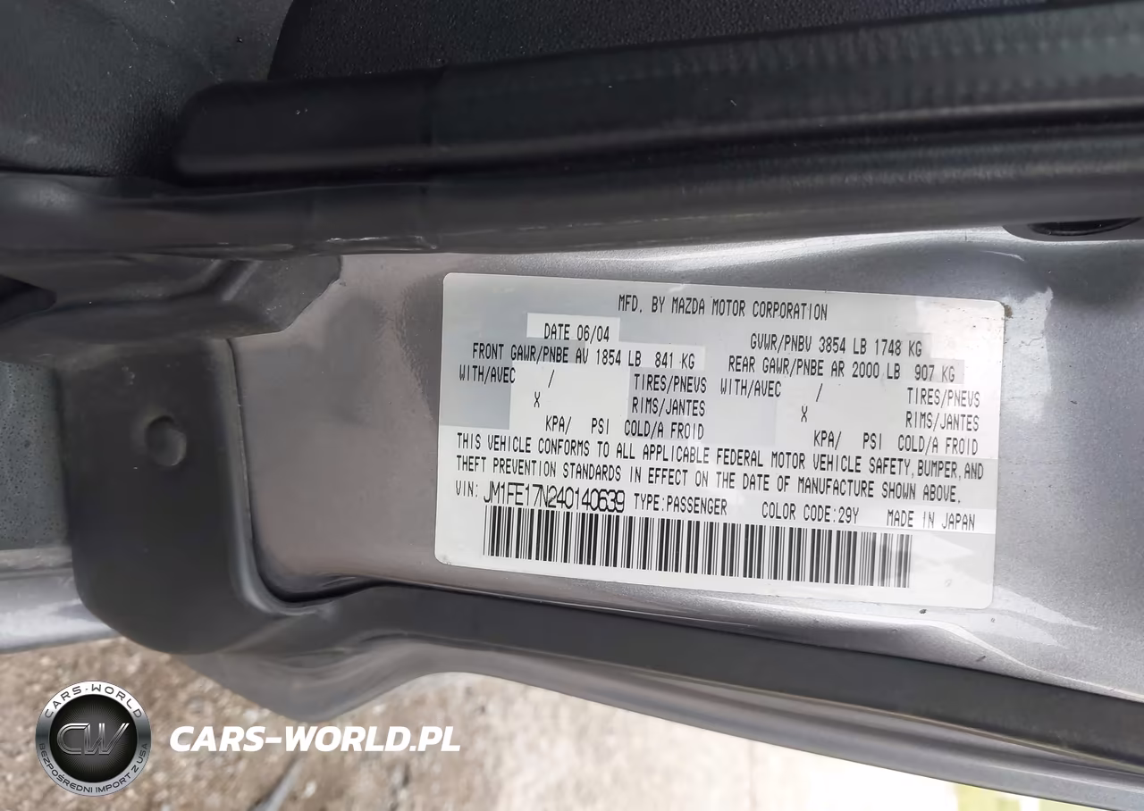 2004 Mazda Rx-8 Sport Automatic VIN:JM1FE17N240140639 - 9