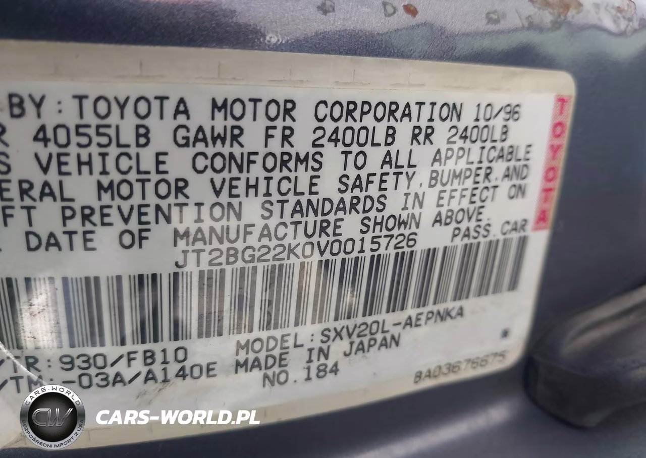 1997 Toyota Camry Le-Xle VIN:JT2BG22K0V0015726 - 9