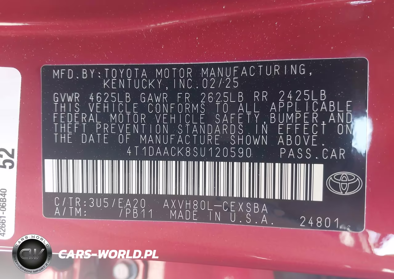 2025 Toyota Camry Se VIN:4T1DAACK8SU120590 - 9