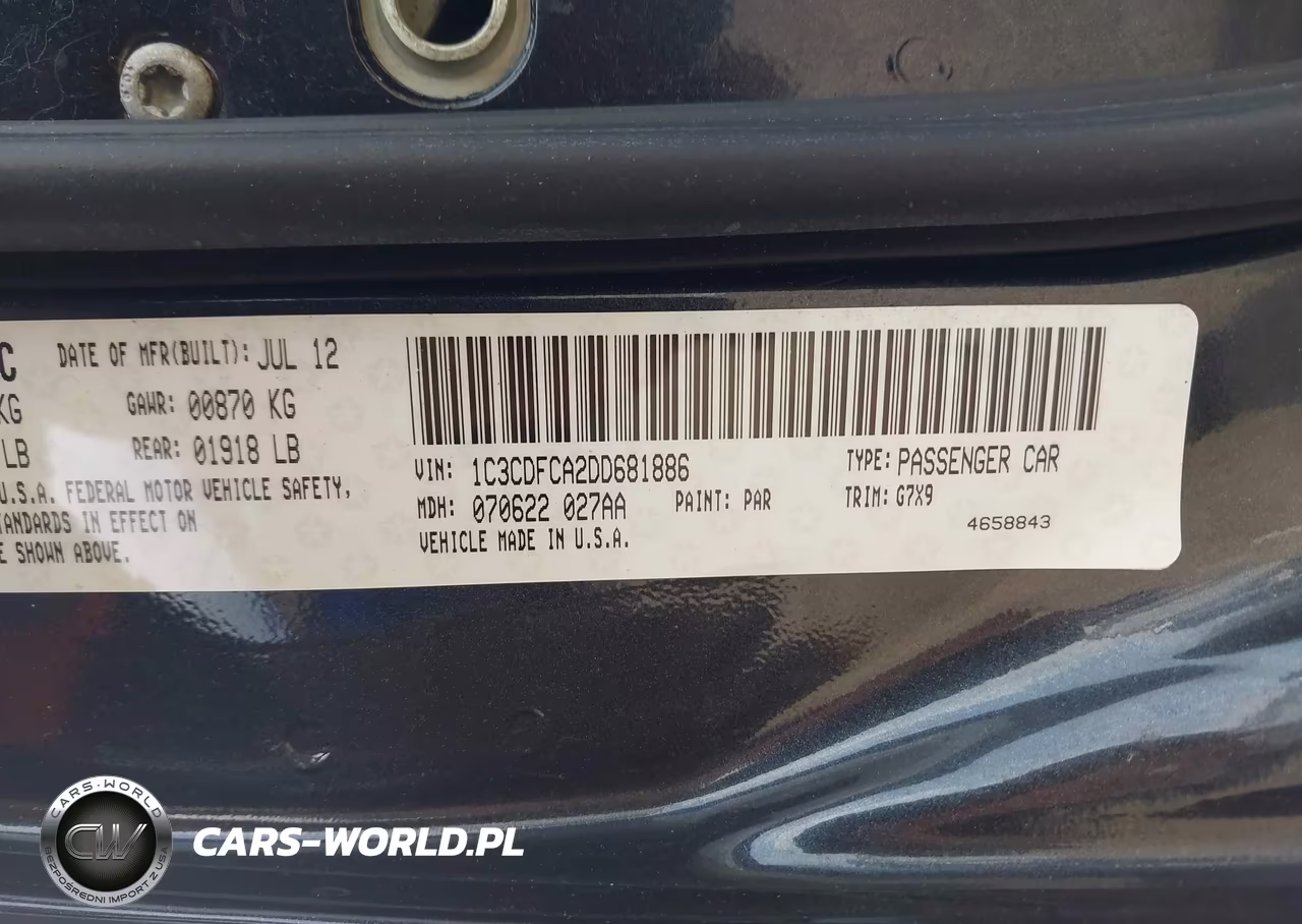 2013 Dodge Dart Limited VIN:1C3CDFCA2DD681886 - 9