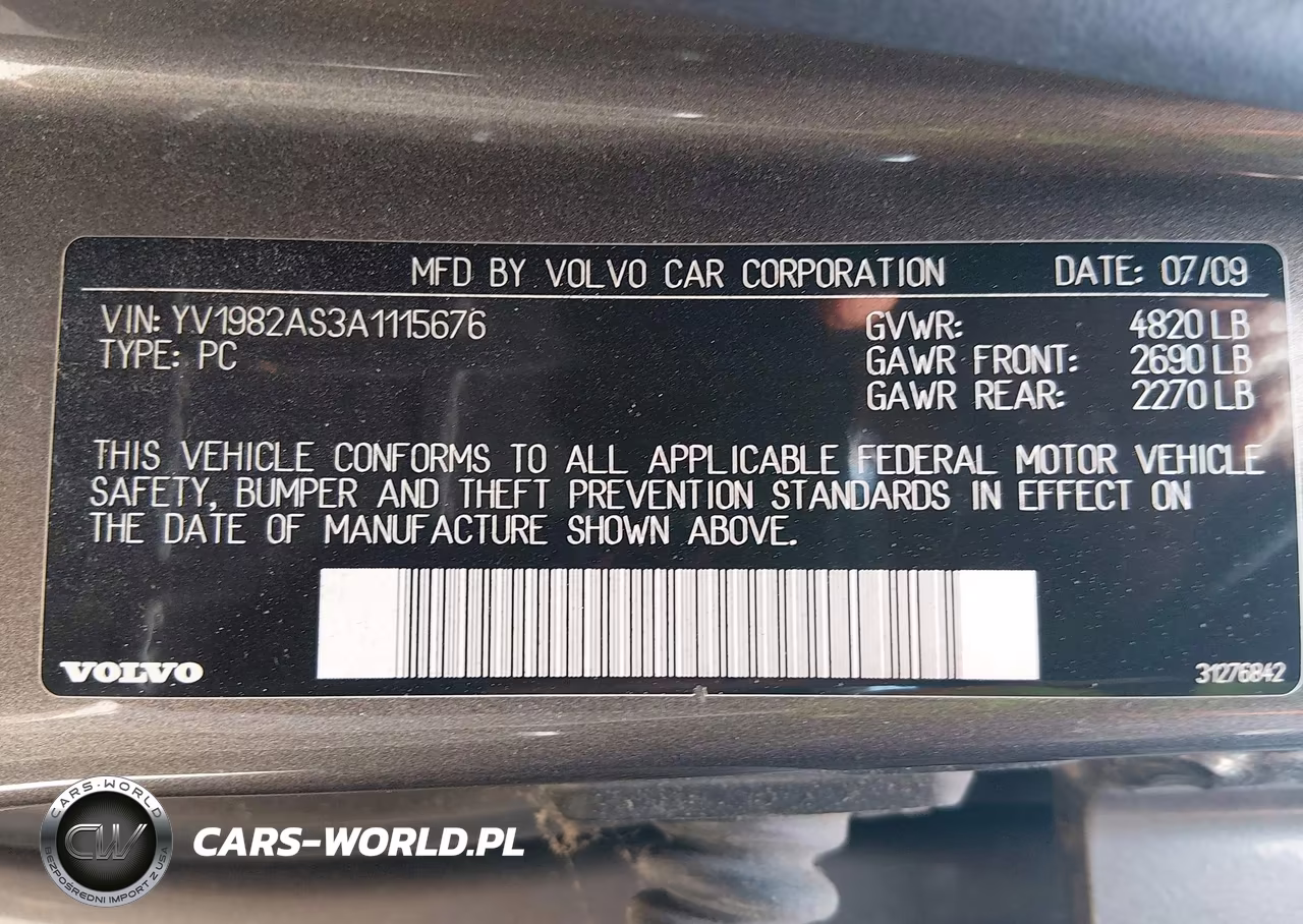 2010 Volvo S80 3.2 VIN:YV1982AS3A1115676 - 9