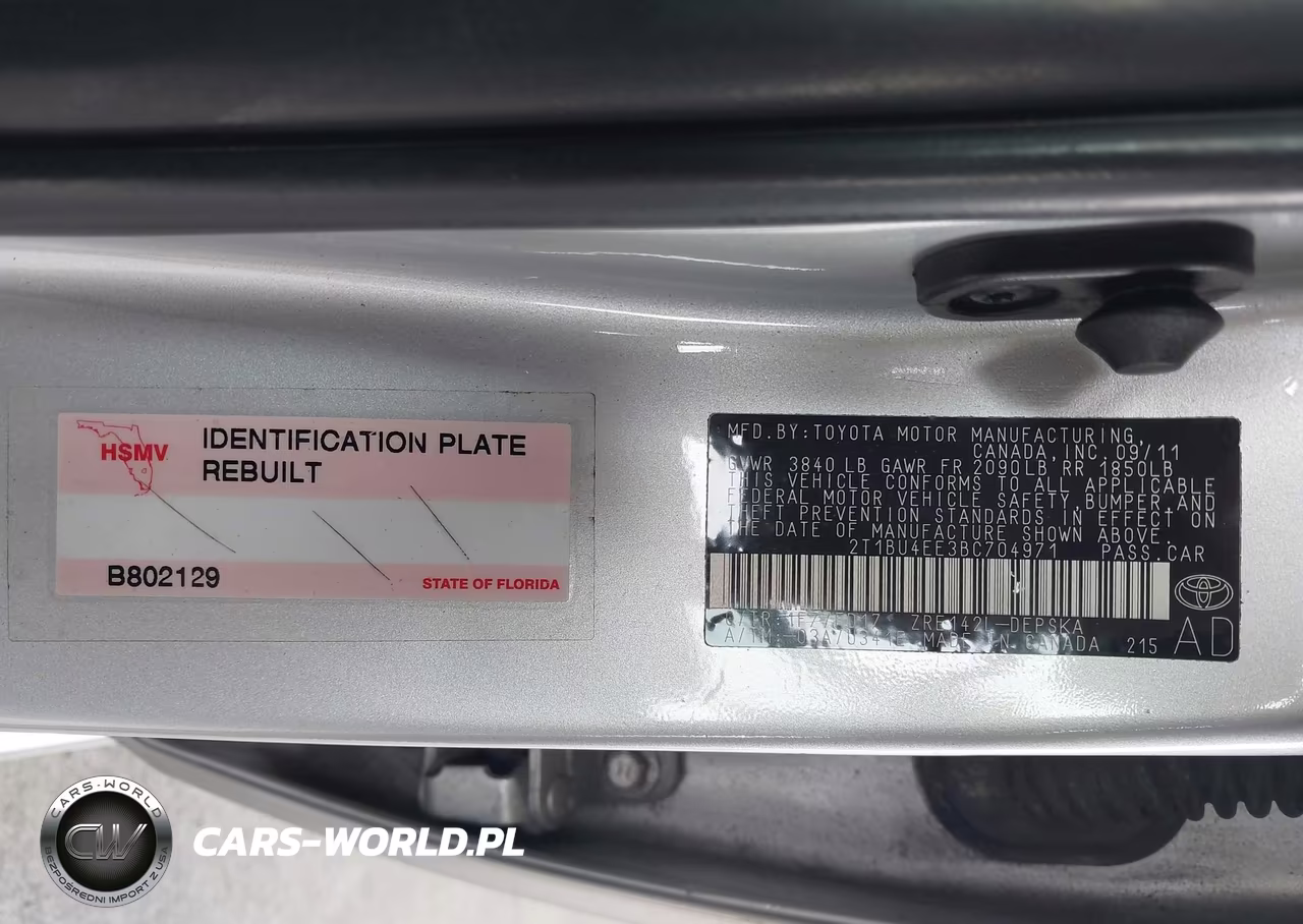 2011 Toyota Corolla S VIN:2T1BU4EE3BC704971 - 9