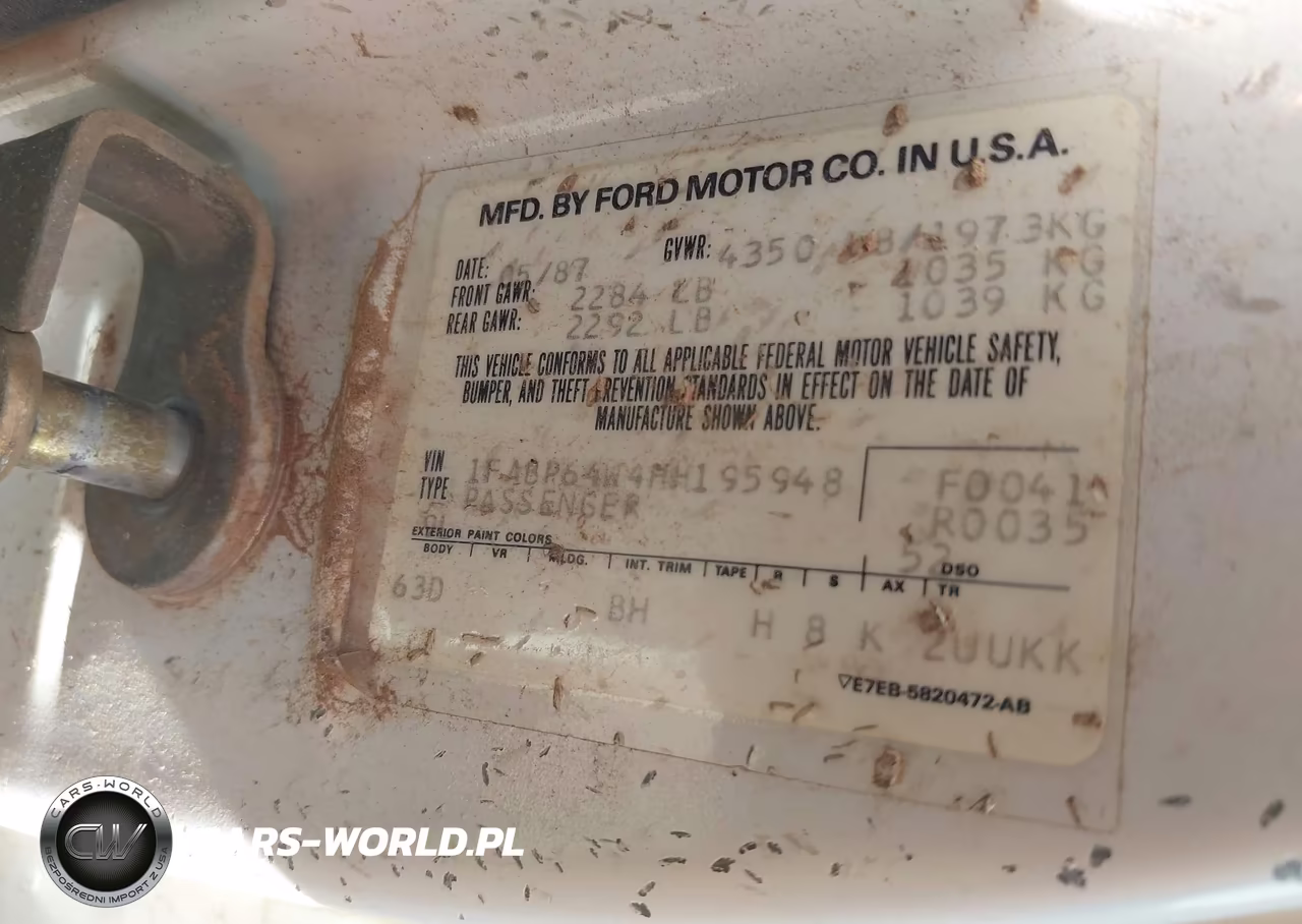 1987 Ford Thunderbird VIN:1FABP64W4HH195948 - 9
