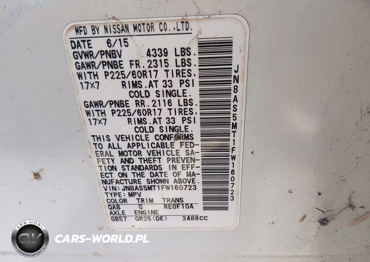 2015 Nissan Rogue Select S VIN:JN8AS5MT1FW160723 - 9