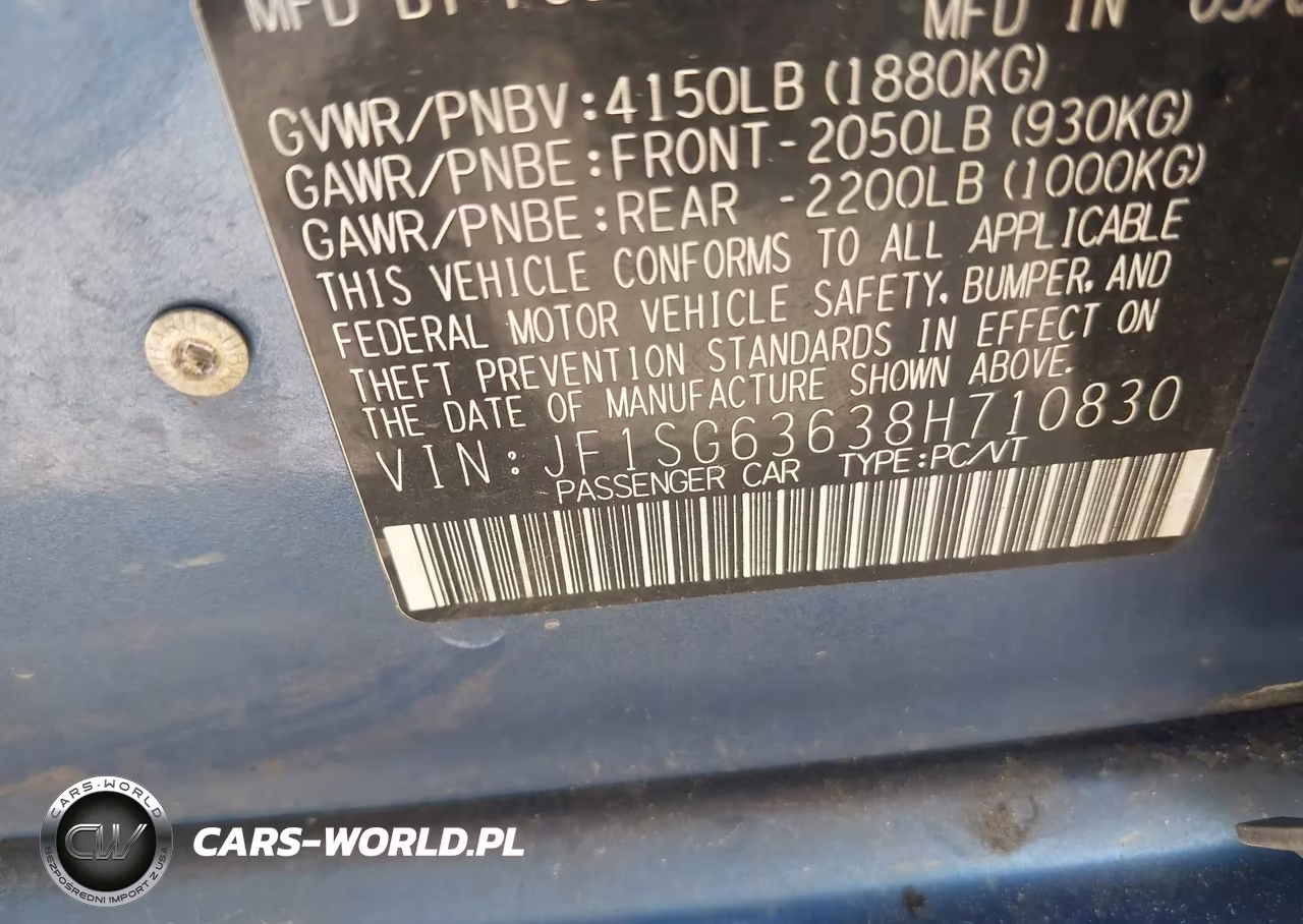 2008 Subaru Forester 2.5X VIN:JF1SG63638H710830 - 9