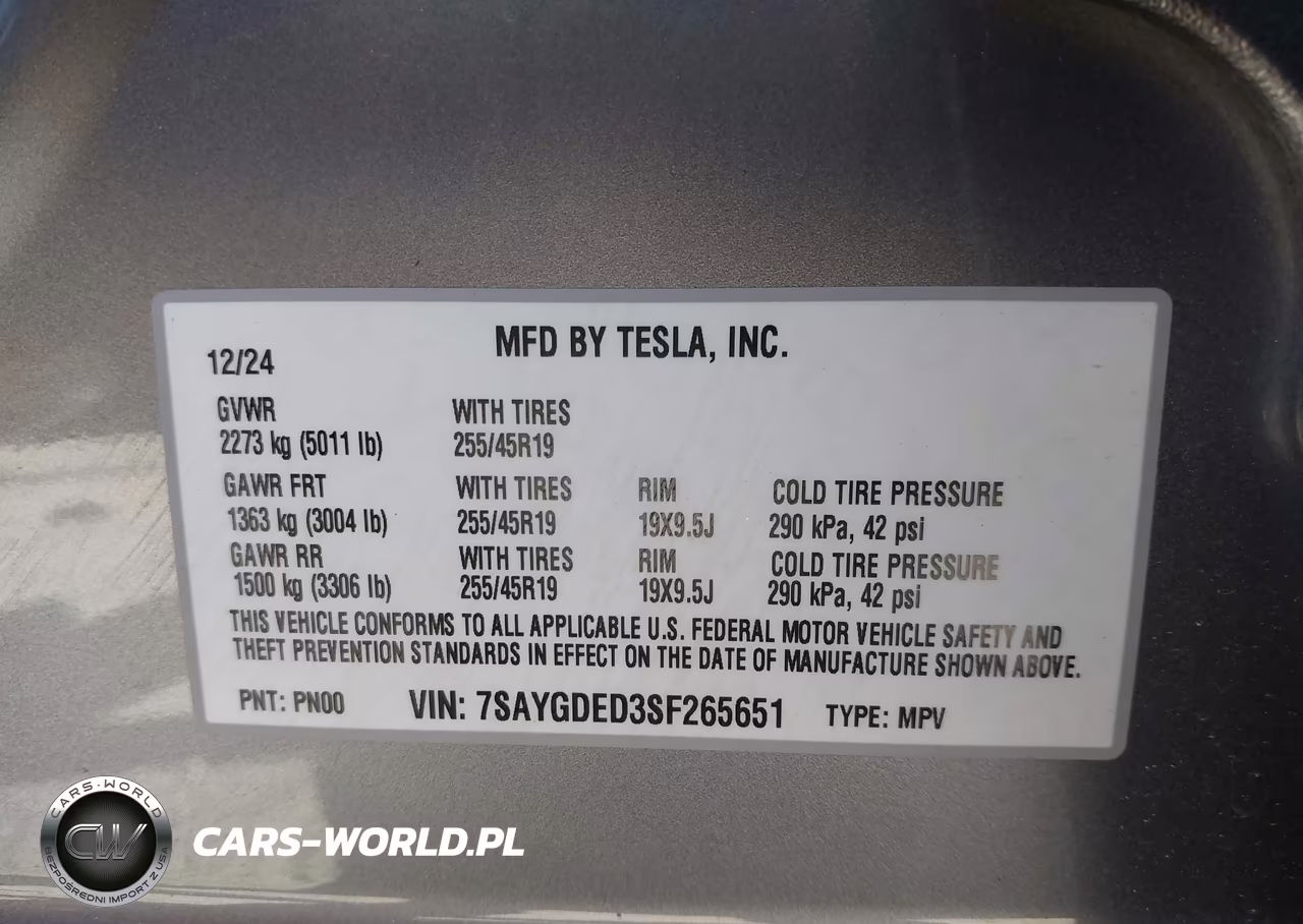 2025 Tesla Model Y Long Range Dual Motor Rear-Wheel Drive VIN:7SAYGDED3SF265651 - 9